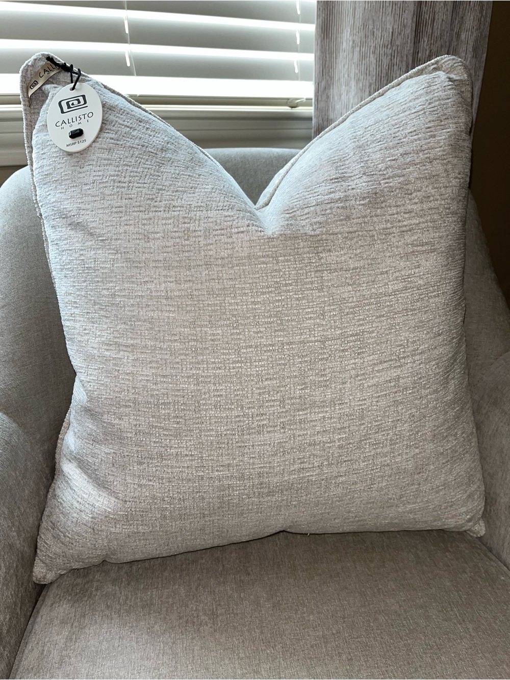 1-NWT CALLISTO HOME VELVET WEAVE DESIGN LUXURY DECORATIVE PILLOW (TO2751F11)